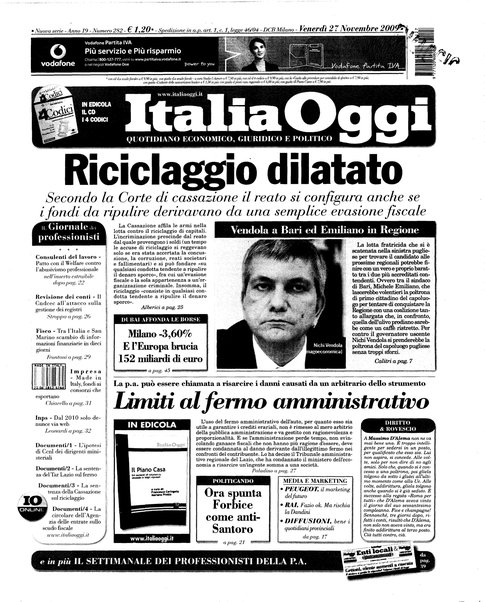 Italia oggi : quotidiano di economia finanza e politica